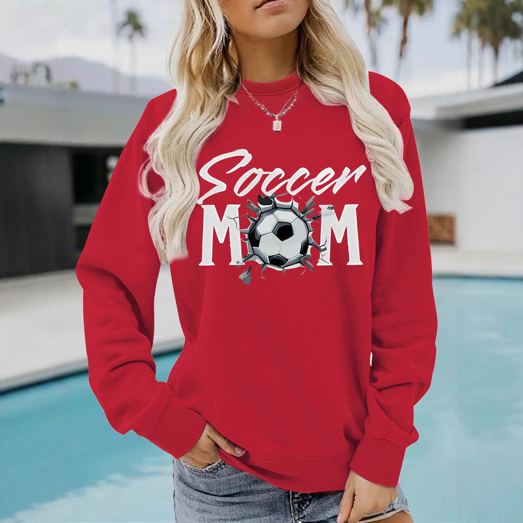 Hoodie Women's Football Mom Pattern Hoodie