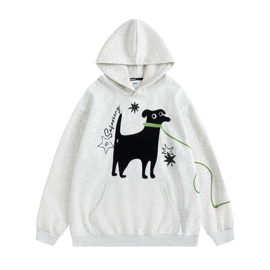 Retro hoodie design with fun embroidery hoodie hood